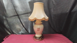 A ceramic table lamp with Shade. 
H51 W13cm.