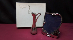 Silver collection Swan series, photo frame and vase ,1970s unused in box.