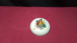 Vintage Trinket Chinese Erotic porcelain box.
