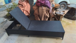 Vintage pool-side sunbed