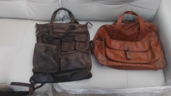 A vintage leather bag briefcase.