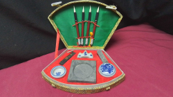 A complete old boxed chinese calligraphy set

