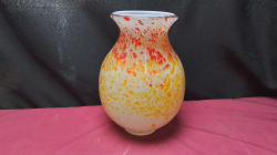 Art Glass vintage Vase, possible lkora Vase, orange, beautiful. 
25x8cm.