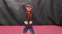A vintage hand blown. Murano glass Clown. 
13x33cm.