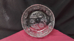 Heavy Cut Glass Bowl 