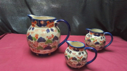 Three Staffordshire Ironstone Jugs 