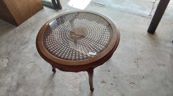 A Nice round glass Toped Coffee Table,.
70x51cm.