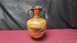 A museum reproduction of a Greek Vase. 
H27 W14cm.
