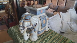 Vintage porcelain traditional oriental elephant .
H44xW38cm.