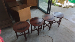 Set of four high quality Rosewood Side Table. 