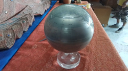 A Silver Desk world Globe.