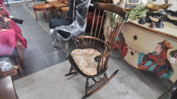 Solid wood Windsor style spindle back rocking chair 