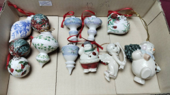 A Lovely Selection of 12 Ceramic Xmas decorations including lenox