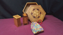 Set of 3 wooden box's kitchen ornaments 