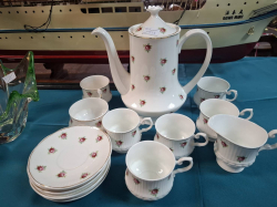 Mayfair floral bone China coffee set.(21 piece)